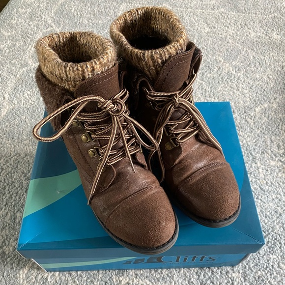 CLIFFS BY WHITE MOUNTAIN DOWNEY COMBAT BOOT 7 Brown - Picture 4 of 13